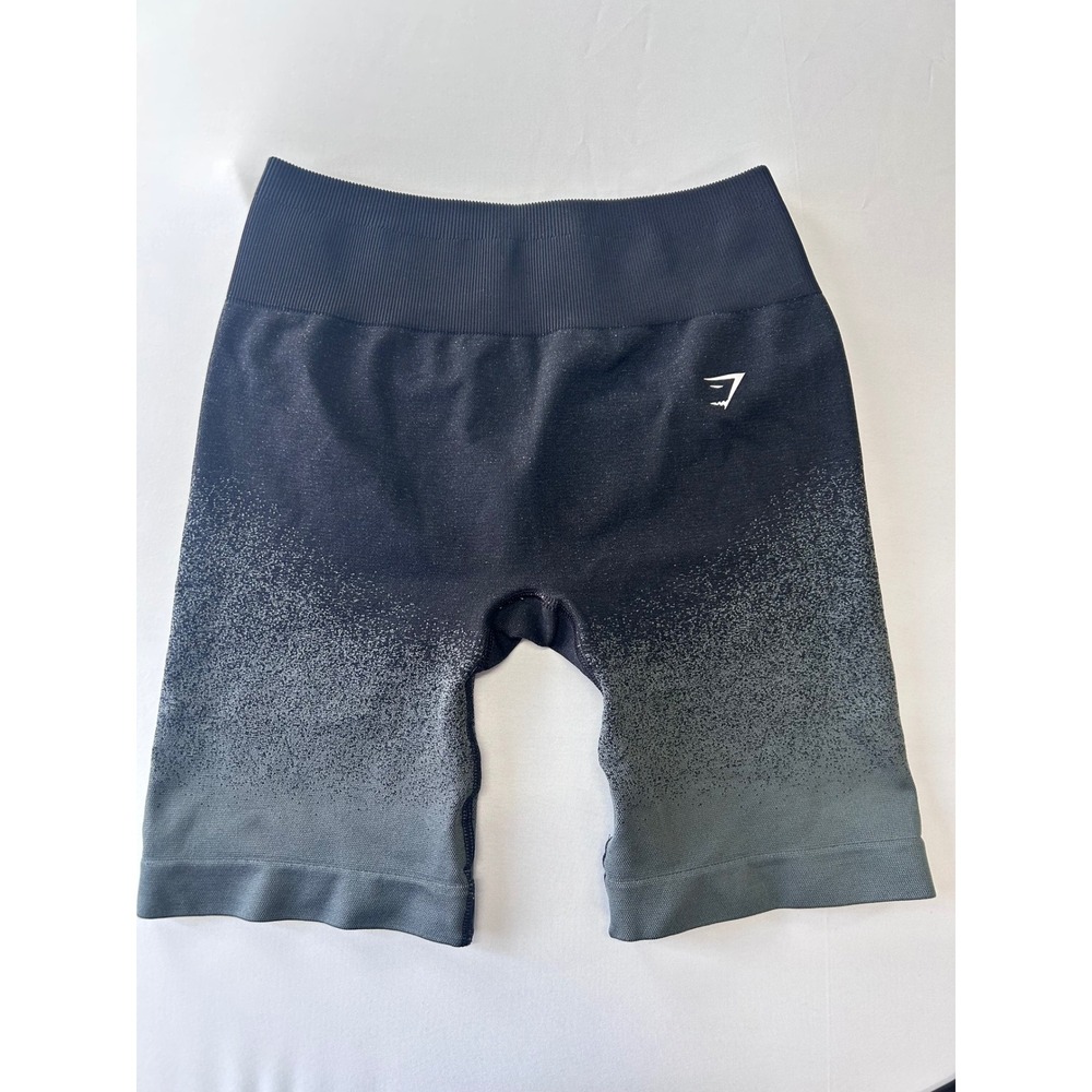 Gymshark Illusory Seamless Shorts Womens Medium Black Grey Ombre Gradient